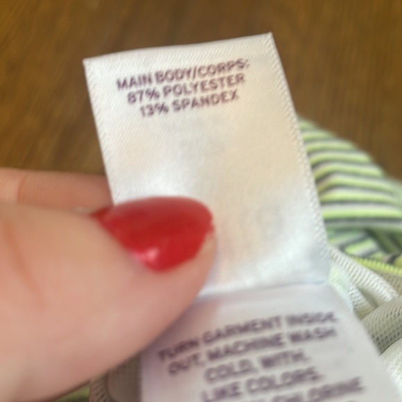 Zella Striped Green Leggings - Picture 5 of 5